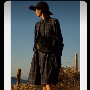 TOAST cotton swingy shirt dress in slate - NWT